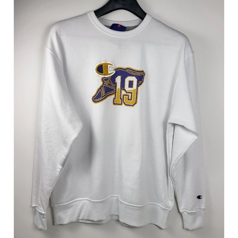 Champion Powerblend Winged Foot‎ Varsity Sweatshirt Mens  XLarge  XL White